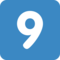 Keycap Digit Nine emoji on Twitter